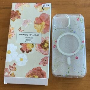 Floral Magnetic Case for iPhone 13/14/15/16
